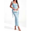 image:imagePRETTYGARDEN Womens Spring Formal Dress 2026 Summer Elegant Sleeveless Floral Lace Cocktail Wedding Guest Maxi Long DressesFloral Light Blue