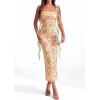 image:imagePRETTYGARDEN Womens Spring Formal Dress 2026 Summer Elegant Sleeveless Floral Lace Cocktail Wedding Guest Maxi Long DressesKhaki Floral