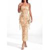 image:imagePRETTYGARDEN Womens Spring Formal Dress 2026 Summer Elegant Sleeveless Floral Lace Cocktail Wedding Guest Maxi Long DressesKhaki Floral