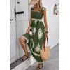image:imagePRETTYGARDEN Womens Summer Boho Maxi Dress 2026 Casual Sleeveless Square Neck Floral Aline Smocked Beach Dresses with PocketsFloral Green Apricot