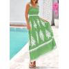 image:imagePRETTYGARDEN Womens Summer Boho Maxi Dress 2026 Casual Sleeveless Square Neck Floral Aline Smocked Beach Dresses with PocketsFloral Green White