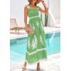 image:imagePRETTYGARDEN Womens Summer Boho Maxi Dress 2026 Casual Sleeveless Square Neck Floral Aline Smocked Beach Dresses with PocketsFloral Green White