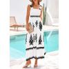 image:imagePRETTYGARDEN Womens Summer Boho Maxi Dress 2026 Casual Sleeveless Square Neck Floral Aline Smocked Beach Dresses with PocketsFloral White Black