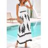 image:imagePRETTYGARDEN Womens Summer Boho Maxi Dress 2026 Casual Sleeveless Square Neck Floral Aline Smocked Beach Dresses with PocketsFloral White Black