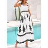 image:imagePRETTYGARDEN Womens Summer Boho Maxi Dress 2026 Casual Sleeveless Square Neck Floral Aline Smocked Beach Dresses with PocketsFloral White Black