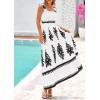 image:imagePRETTYGARDEN Womens Summer Boho Maxi Dress 2026 Casual Sleeveless Square Neck Floral Aline Smocked Beach Dresses with PocketsFloral White Black