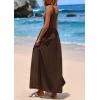 image:imagePRETTYGARDEN Womens Summer Casual Scoop Neck Sleeveless Long Dresses Tank Top Patchwork Aline Swing Maxi Dress with PocketsDark Coffee