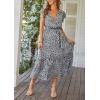 image:imagePRETTYGARDEN Womens Summer Floral Boho Maxi Dress Short Sleeve Wrap V Neck Ruffle Long Flowy Beach Wedding Guest DressesBlack