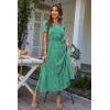 image:imagePRETTYGARDEN Womens Summer Floral Boho Maxi Dress Short Sleeve Wrap V Neck Ruffle Long Flowy Beach Wedding Guest DressesGreen Floral