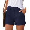 image:imagePRETTYGARDEN Womens Summer Shorts 2026 Casual High Waisted Pleated Beach Vacation Tailored Denim Shorts with PocketsNavy Blue