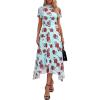 Floral Blue Red