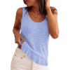 image:imagePRETTYGARDEN Crochet Tops for Women 2026 Spring Sleeveless Sweater Tops Summer Boho Tank Resort Wear Beach Vacation ClothesBaby Blue
