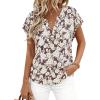 Brown White Floral