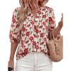 Floral Apricot Red