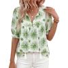 Floral White Green