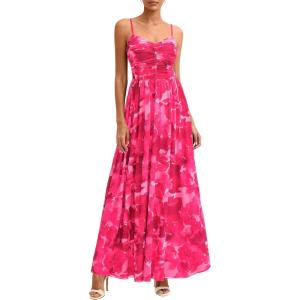 image:imagePRETTYGARDEN Women Summer Floral Maxi Dress 2026 Spirng Spaghetti Strap Mesh Boho Sundress Party Beach Vacation Long DressesPink Floral