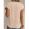 image:imagePRETTYGARDEN Blouses for Women Dressy Casual 2026 Spring Summer Business Office Tops Cap Sleeve Textured Cute Work ShirtApricot