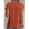 image:imagePRETTYGARDEN Blouses for Women Dressy Casual 2026 Spring Summer Business Office Tops Cap Sleeve Textured Cute Work ShirtBrick Red