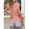 image:imagePRETTYGARDEN Blouses for Women Dressy Casual 2026 Spring Summer Business Office Tops Cap Sleeve Textured Cute Work ShirtPink