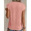 image:imagePRETTYGARDEN Blouses for Women Dressy Casual 2026 Spring Summer Business Office Tops Cap Sleeve Textured Cute Work ShirtPink