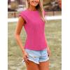 image:imagePRETTYGARDEN Blouses for Women Dressy Casual 2026 Spring Summer Business Office Tops Cap Sleeve Textured Cute Work ShirtRose Red