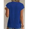 image:imagePRETTYGARDEN Blouses for Women Dressy Casual 2026 Spring Summer Business Office Tops Cap Sleeve Textured Cute Work ShirtRoyal Blue