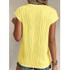 image:imagePRETTYGARDEN Blouses for Women Dressy Casual 2026 Spring Summer Business Office Tops Cap Sleeve Textured Cute Work ShirtTender Yellow