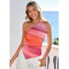 image:imagePRETTYGARDEN Going Out Tops for Women Floral Mesh Y2K Shirt 2026 Summer One Shoulder Asymmetrical Spring Vacation ClothesMulticolor Print