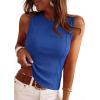 image:imagePRETTYGARDEN Sleeveless Tops for Women 2026 Summer Ribbed Tank Top Fitted Shirts Basic Tees Cute Spring Going Out Y2k ClothesBlue