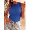 image:imagePRETTYGARDEN Sleeveless Tops for Women 2026 Summer Ribbed Tank Top Fitted Shirts Basic Tees Cute Spring Going Out Y2k ClothesBlue