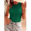 image:imagePRETTYGARDEN Sleeveless Tops for Women 2026 Summer Ribbed Tank Top Fitted Shirts Basic Tees Cute Spring Going Out Y2k ClothesGreen