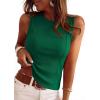 image:imagePRETTYGARDEN Sleeveless Tops for Women 2026 Summer Ribbed Tank Top Fitted Shirts Basic Tees Cute Spring Going Out Y2k ClothesGreen