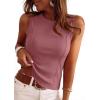 image:imagePRETTYGARDEN Sleeveless Tops for Women 2026 Summer Ribbed Tank Top Fitted Shirts Basic Tees Cute Spring Going Out Y2k ClothesPink
