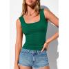 image:imagePRETTYGARDEN Tank Tops for Women 2026 Summer Fitted Sleeveless T Shirts Scoop Neck Cute Basic Tees Spring Going Out TopGreen