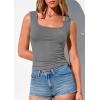 image:imagePRETTYGARDEN Tank Tops for Women 2026 Summer Fitted Sleeveless T Shirts Scoop Neck Cute Basic Tees Spring Going Out TopGrey