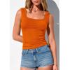 image:imagePRETTYGARDEN Tank Tops for Women 2026 Summer Fitted Sleeveless T Shirts Scoop Neck Cute Basic Tees Spring Going Out TopOrange