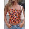 image:imagePRETTYGARDEN Tube Tops for Women 2026 Summer Spring Floral Strapless Going Out Tops Y2K Mesh Cute Beach Vacation ClothesDark Blue Orange Red