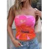 image:imagePRETTYGARDEN Tube Tops for Women 2026 Summer Spring Floral Strapless Going Out Tops Y2K Mesh Cute Beach Vacation ClothesPink