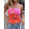 image:imagePRETTYGARDEN Tube Tops for Women 2026 Summer Spring Floral Strapless Going Out Tops Y2K Mesh Cute Beach Vacation ClothesPink