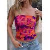 image:imagePRETTYGARDEN Tube Tops for Women 2026 Summer Spring Floral Strapless Going Out Tops Y2K Mesh Cute Beach Vacation ClothesPurple Orange