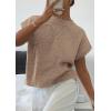 image:imagePRETTYGARDEN Womens 2026 Spring Sweater Vest Trendy Flower Knit Short Sleeve Cute Pullover Tank Tops Summer Fashion ClothingGrey Khaki