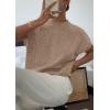 image:imagePRETTYGARDEN Womens 2026 Spring Sweater Vest Trendy Flower Knit Short Sleeve Cute Pullover Tank Tops Summer Fashion ClothingGrey Khaki