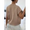 image:imagePRETTYGARDEN Womens 2026 Spring Sweater Vest Trendy Flower Knit Short Sleeve Cute Pullover Tank Tops Summer Fashion ClothingGrey Khaki