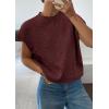 image:imagePRETTYGARDEN Womens 2026 Spring Sweater Vest Trendy Flower Knit Short Sleeve Cute Pullover Tank Tops Summer Fashion ClothingRed Brown