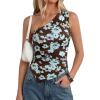Brown Blue Floral
