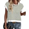 Striped White Army Green