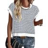 Striped White Navy