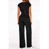 image:imagePRETTYGARDEN 2 Piece Lounge Sets For Women 2026 Summer Casual Outfits Cap Sleeve Belted Crop Tops Wide Palazzo Leg PantsBlack