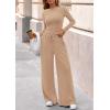 image:imagePRETTYGARDEN Matching Sets Women Clothing 2026 Fall Fashion Travel 2 Piece Lounge Sets Long Sleeve Crop Top Wide Leg PantsApricot