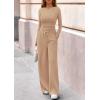 image:imagePRETTYGARDEN Matching Sets Women Clothing 2026 Fall Fashion Travel 2 Piece Lounge Sets Long Sleeve Crop Top Wide Leg PantsApricot